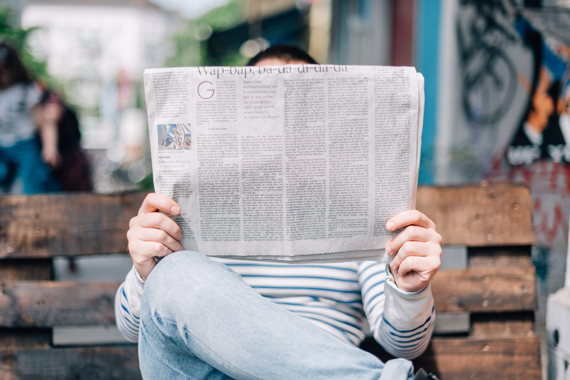 a person reading journalists work