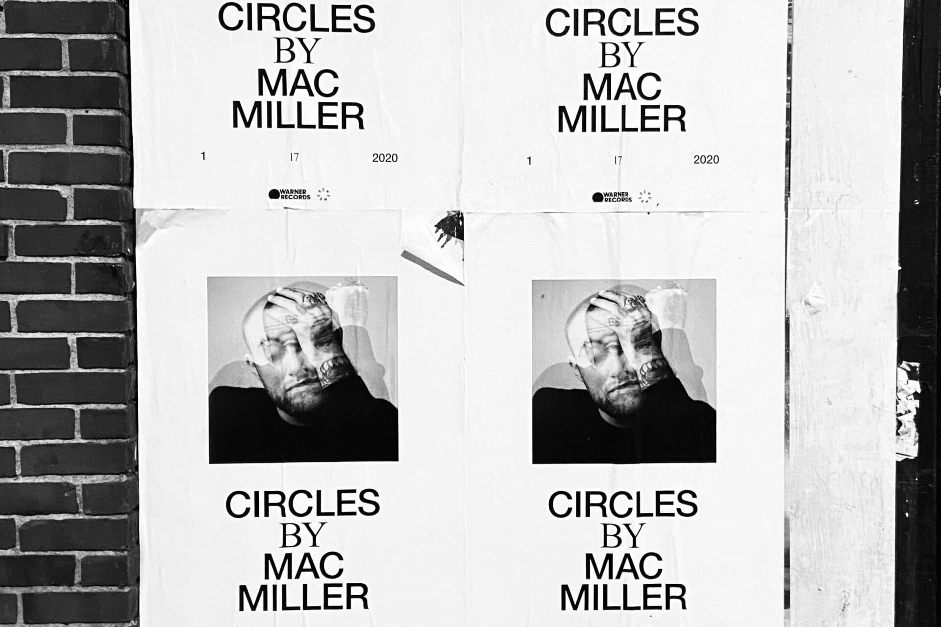 Poster with Mac Miller and text that read Circles by Mac Miller
